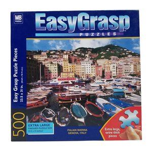 Milton Bradley Hasbro Puzzle Italian Marina Genova Italy 500 Piece Easy Grasp